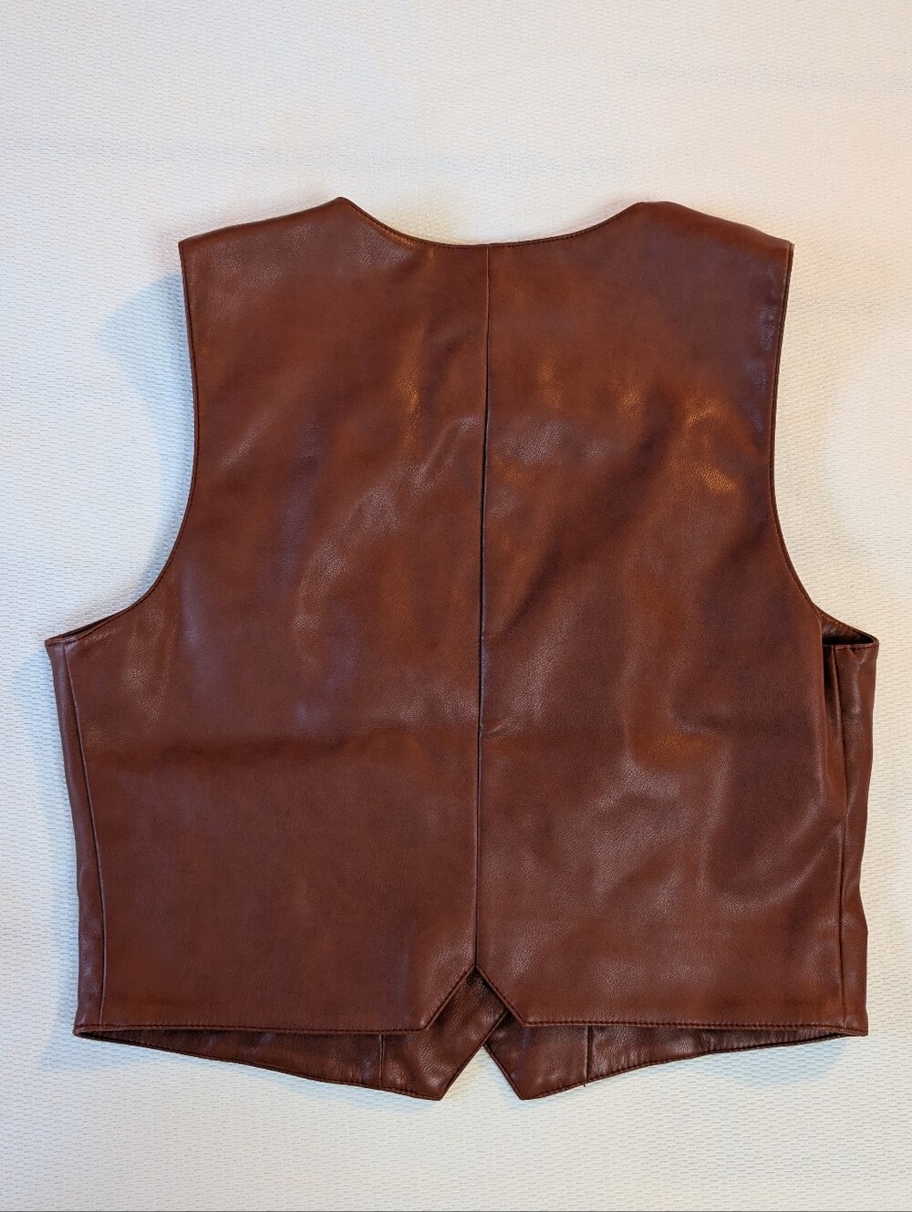 7 For All Mankind Chestnut Faux Leather Vest Size M - Picture 7 of 9